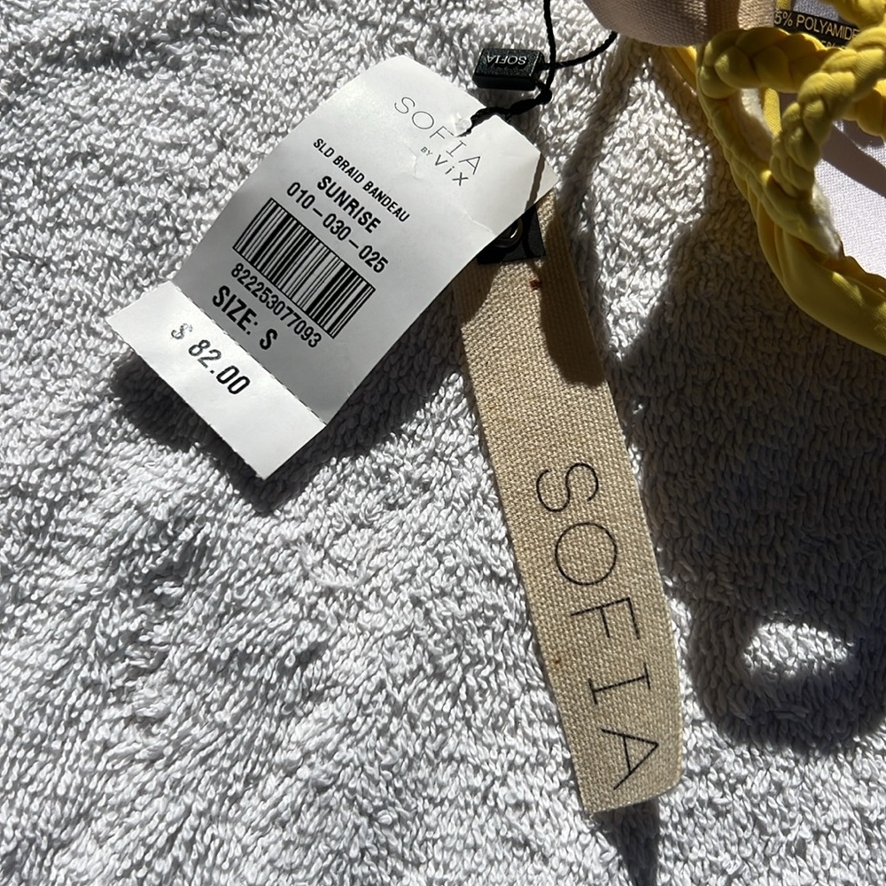 Sofia by Vix Yellow Braid Bandeau Bikini Top - Picture 5 of 5